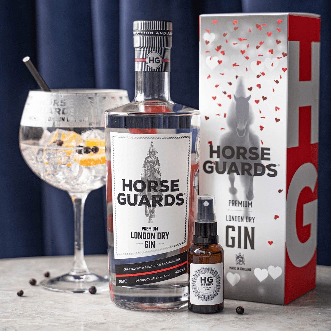 Horse Guards London Dry Gin in an Anniversary/Birthday/Valentines Box