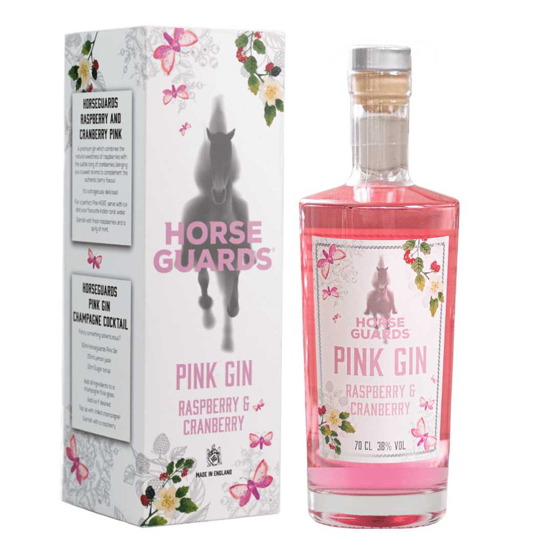 Horse Guards Raspberry & Cranberry Pink Gin in a Summer Cocktails Box Horse Guards London Dry Gin Ltd