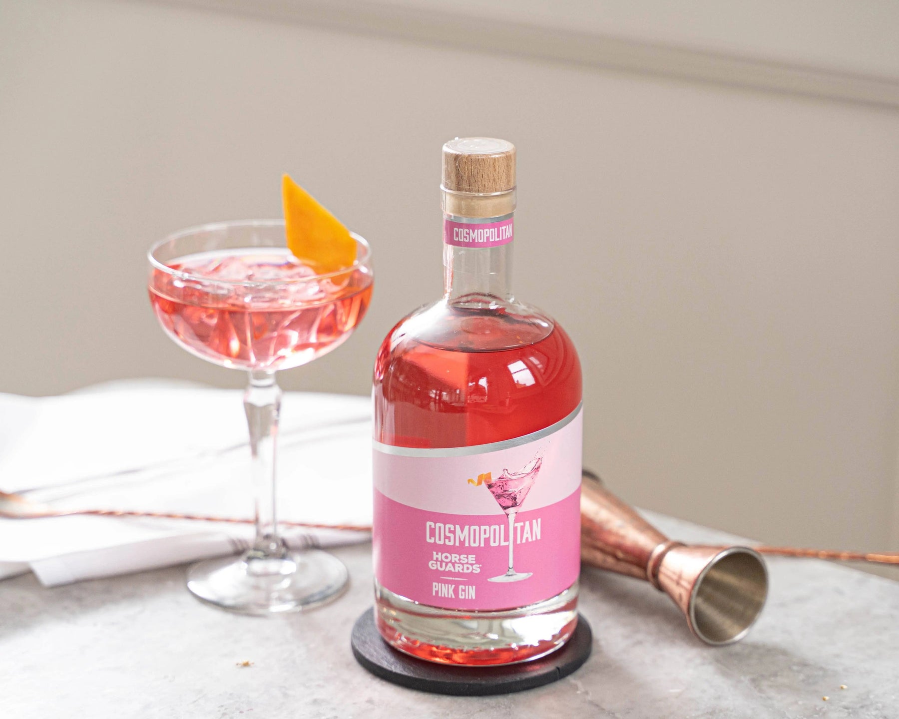 Pink Gin Cosmopolitan Ready to Drink Cocktail Horse Guards London Dry Gin Ltd