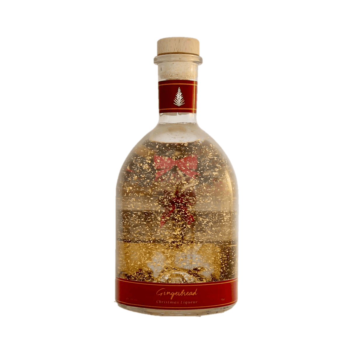 Gingerbread Christmas Liqueur festive spirit with real gold 'snow' flakes
